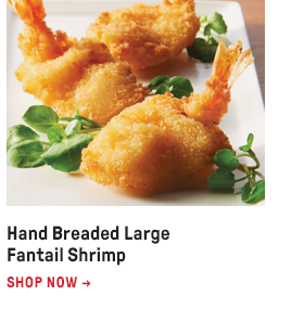 Hand Breaded Large Fantail Shrimp