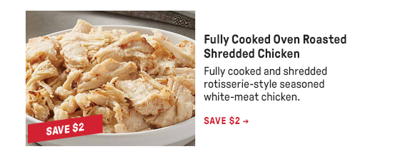 Fully Cooked Oven Roasted Shredded Chicken