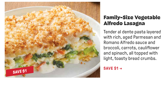 Family-Size Vegetable Alfredo Lasagna