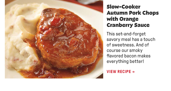 Slow-Cooker Autumn Pork Chops with Orange Cranberry Sauce