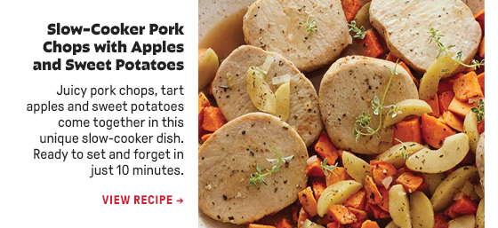 Slow-Cooker Pork Chops with Apples and Sweet Potatoes