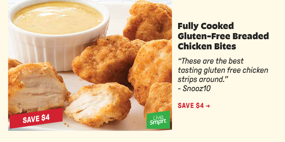 Fully Cooked Gluten-Free Breaded Chicken Bites