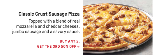 Classic Crust Sausage Pizza