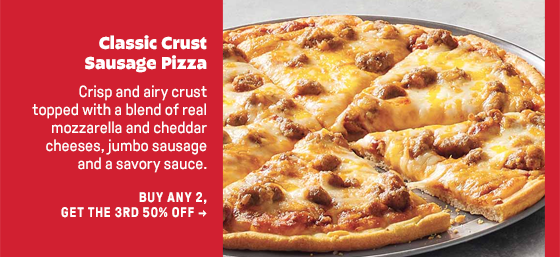 Classic Crust Sausage Pizza