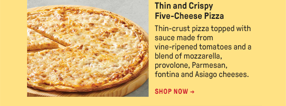 Thin and Crispy Five-Cheese Pizza