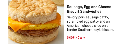 Sausage, Egg and Cheese Biscuit Sandwiches