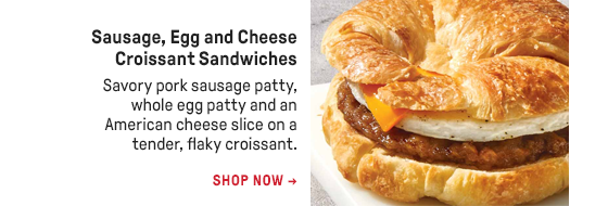 Sausage, Egg and Cheese Croissant Sandwiches