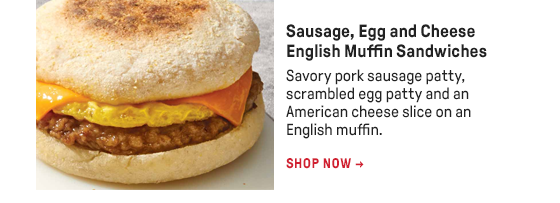 Sausage, Egg and Cheese English Muffin Sandwiches