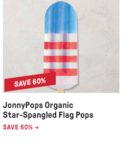 JonnyPops Organic Star-Spangled Flag Pops