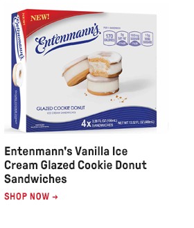 Entenmann's Vanilla Ice Cream Glazed Cookie Donut Sandwiches