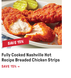 Fully Cooked Nashville Hot Recipe Breaded Chicken Strips