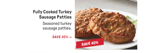 Fully Cooked Turkey Sausage Patties