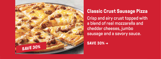 Classic Crust Sausage Pizza