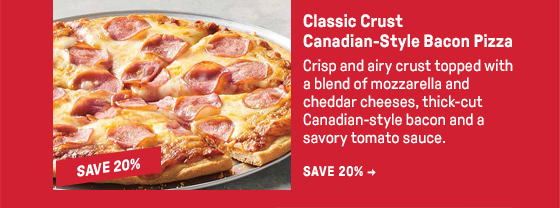 Classic Crust Canadian-Style Bacon Pizza