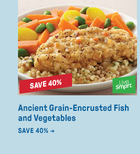 Ancient Grain-Encrusted Fish and Vegetables