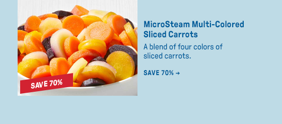 MicroSteam Multi-Colored Sliced Carrots