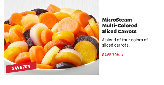 MicroSteam Multi-Colored Sliced Carrots