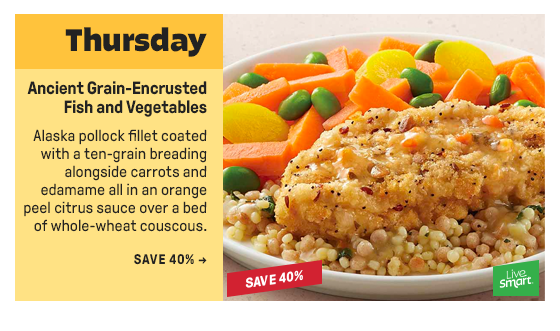 Thursday Ancient Grain-Encrusted Fish and Vegetables