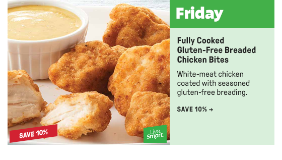 Friday Fully Cooked Gluten-Free Breaded Chicken Bites