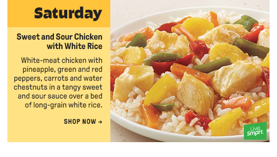 Saturday Sweet and Sour Chicken with White Rice