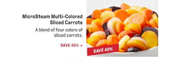 MicroSteam Multi-Colored Sliced Carrots