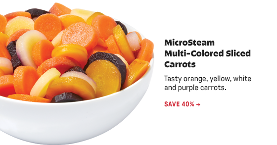 MicroSteam Multi-Colored Sliced Carrots