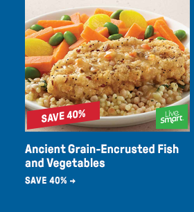 Ancient Grain-Encrusted Fish and Vegetables