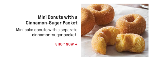 Mini Donuts with a Cinnamon-Sugar Packet