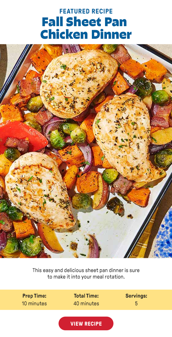 FEATURED RECIPEFall Sheet Pan Chicken Dinner