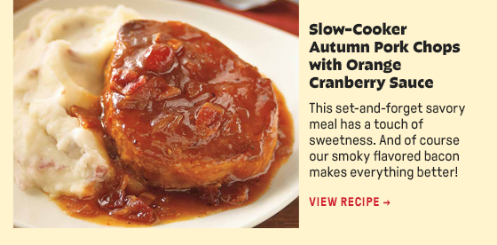 Slow-Cooker Autumn Pork Chops with Orange Cranberry Sauce