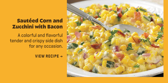 Sautéed Corn and Zucchini with Bacon