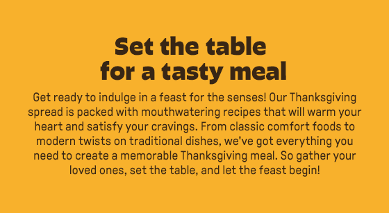 Set the table for a tasty meal