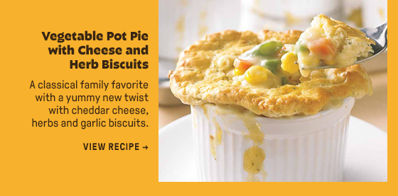 Vegetable Pot Pie with Cheese and Herb Biscuits