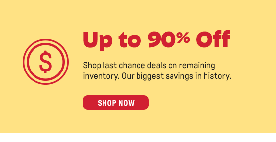 Up to 90% Off