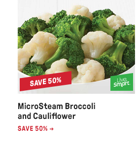 MicroSteam Broccoli and Cauliflower