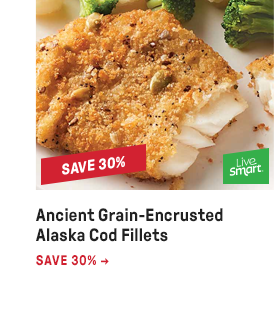 Ancient Grain-Encrusted Alaska Cod Fillets