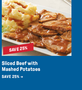 Sliced Beef with Mashed Potatoes