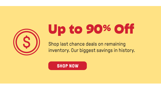 Up to 90% Off