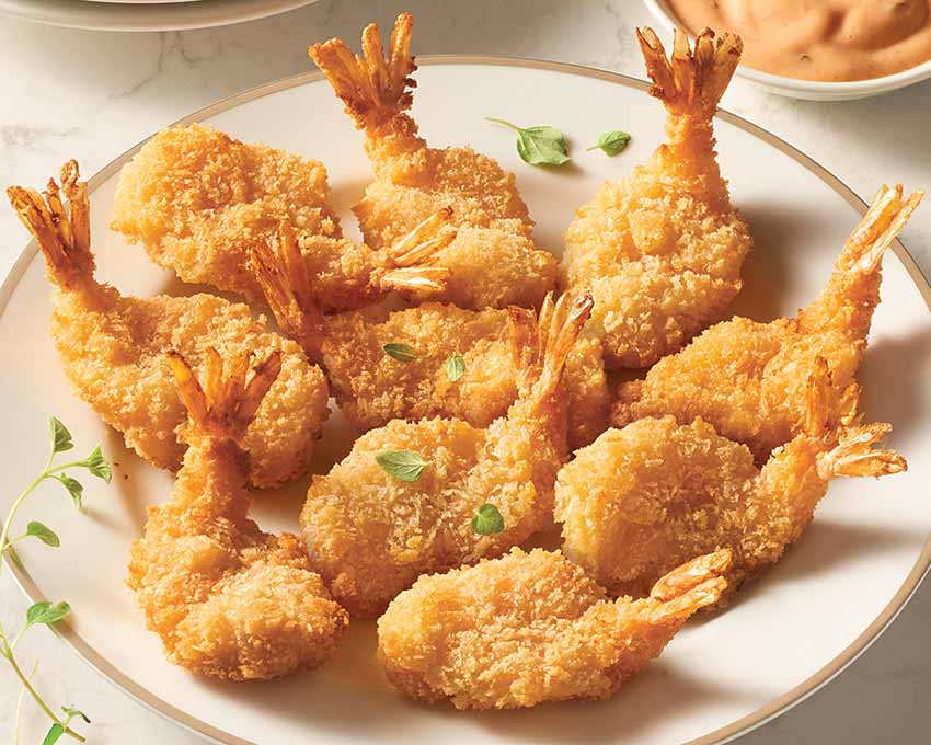 Hand-Breaded Fantail Shrimp | Frozen Seafood Delivery | Yelloh