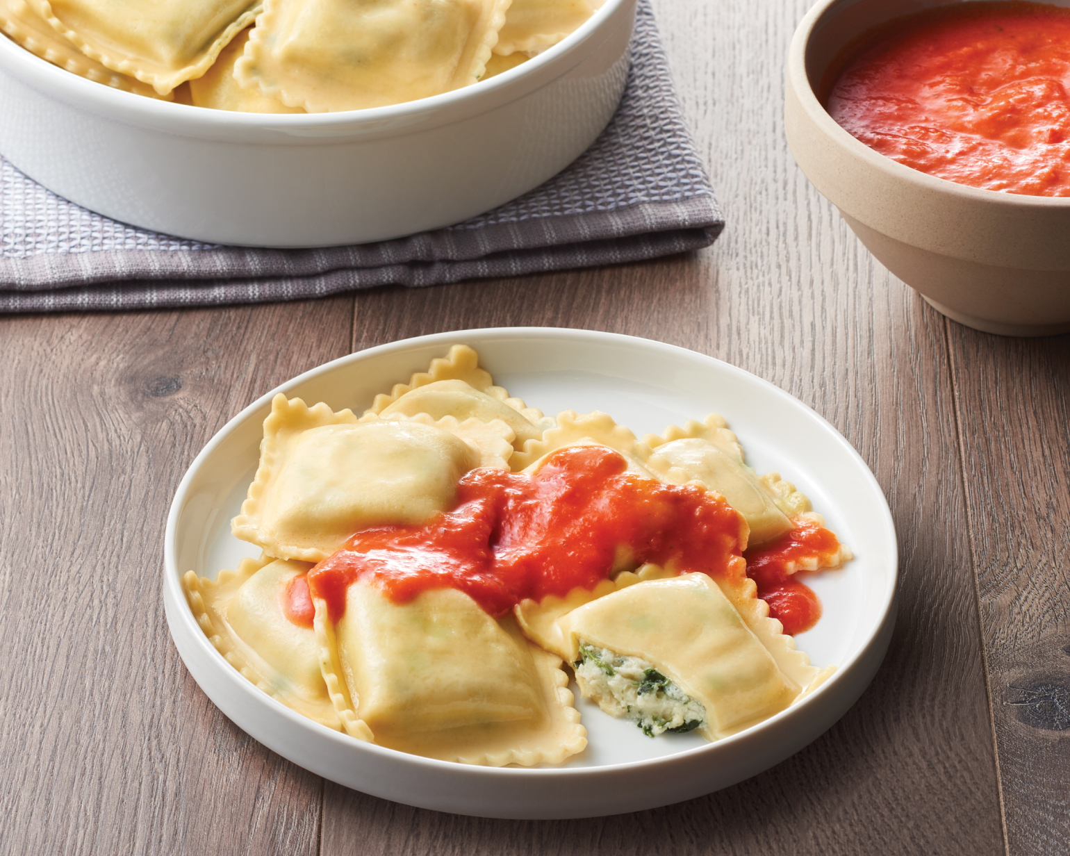 PAOW! - Plant-Based Chik'n, Cheese & Spinach Ravioli, 3lbs