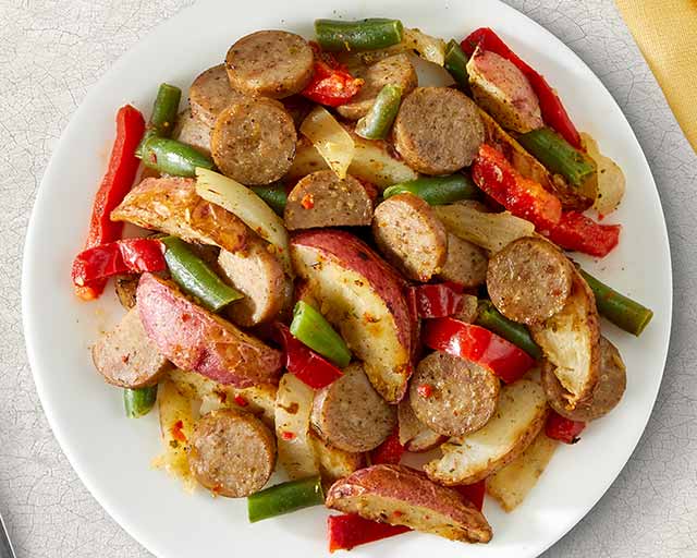 Italian Sausage and Vegetables Sheet Pan Meal | Yelloh