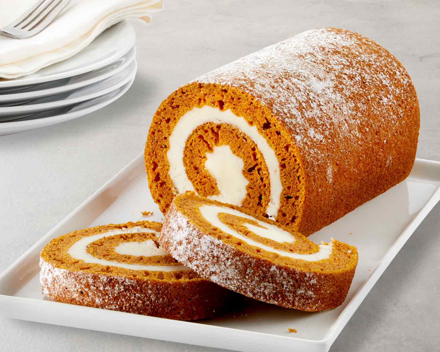 Pumpkin Roll with Toffee Filling