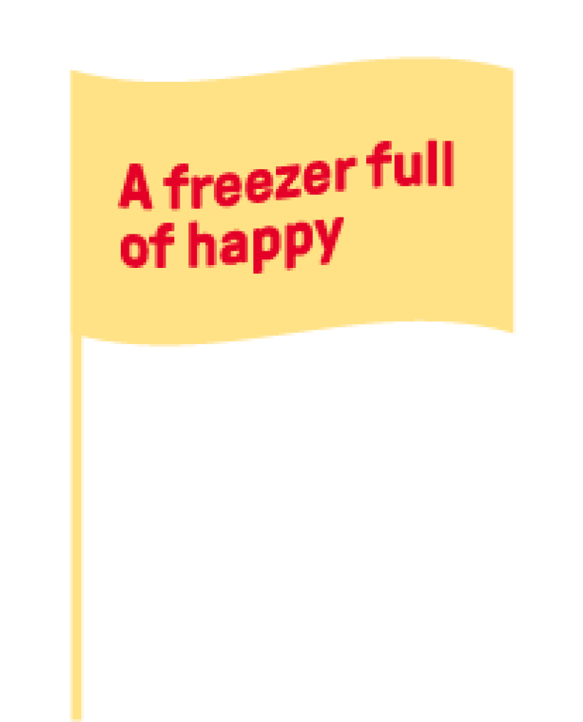 A freezer full of happy