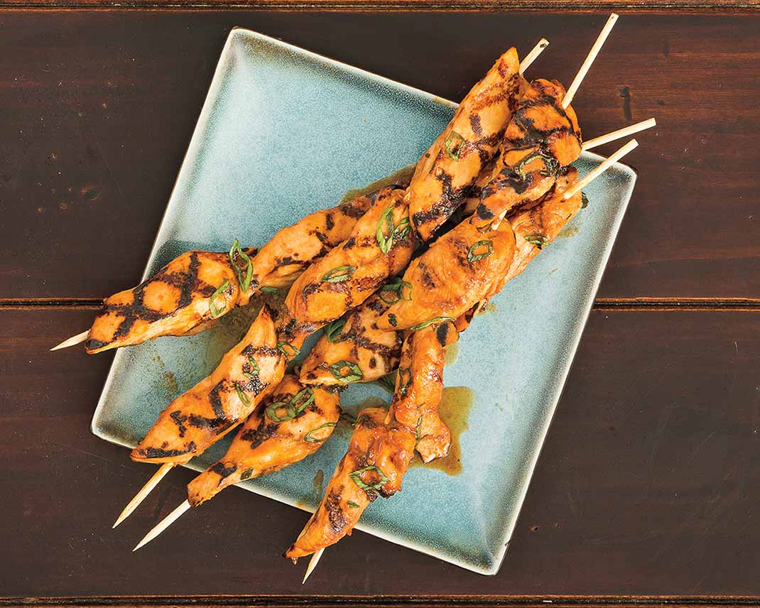 Asian Glazed Chicken Skewers